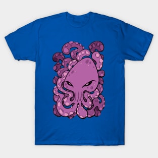 Octopus Squid Kraken Cthulhu Sea Creature - Spring Crocus Pink T-Shirt